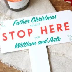 Personalised Acrylic Father Christmas Please Stop Here Sign 15 Personalised Acrylic Father Christmas Please Stop Here Sign -Jellycat Christmas Store personalised acrylic father christmas please stop here sign 0v8a8093 2 900x900 1
