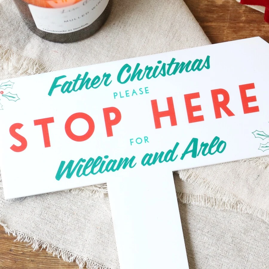 Personalised Acrylic Father Christmas Please Stop Here Sign 9 Personalised Acrylic Father Christmas Please Stop Here Sign - Image 7