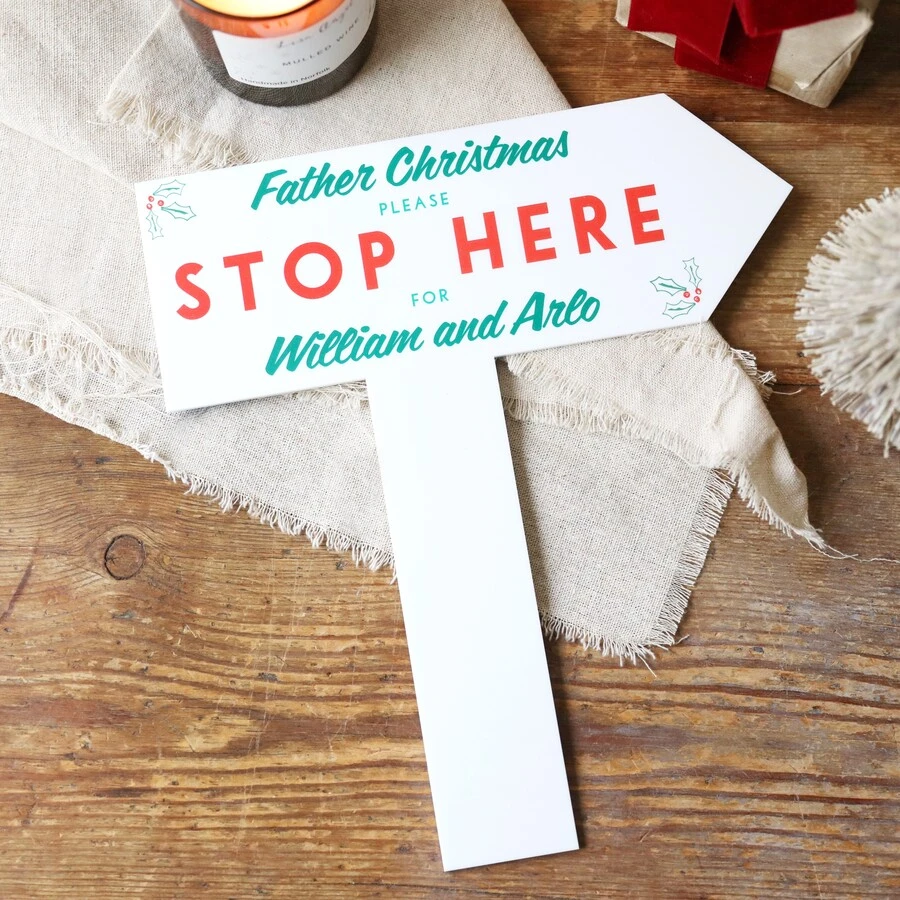 Personalised Acrylic Father Christmas Please Stop Here Sign 8 Personalised Acrylic Father Christmas Please Stop Here Sign - Image 6