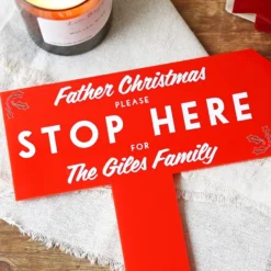 Personalised Acrylic Father Christmas Please Stop Here Sign 12 Personalised Acrylic Father Christmas Please Stop Here Sign -Jellycat Christmas Store personalised acrylic father christmas please stop here sign 0v8a8098 2 900x900 1