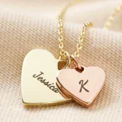 Personalised Double Wide Heart Charm Necklace -Jellycat Christmas Store personalised double wide heart charm necklace 4x3a0007 900x900 1