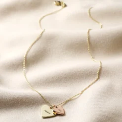 Personalised Double Wide Heart Charm Necklace -Jellycat Christmas Store personalised double wide heart charm necklace 4x3a0121 900x900 1