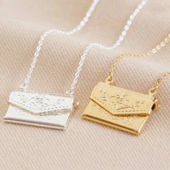 Personalised Envelope Locket Necklace With Hidden Photo Charm -Jellycat Christmas Store personalised envelope locket necklace with hidden photo charm o21a4109 900x900 1