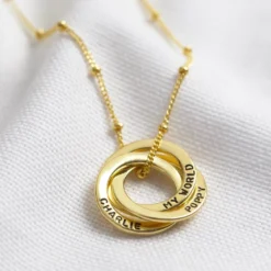 Personalised Gold Sterling Silver Russian Ring Necklace -Jellycat Christmas Store personalised gold sterling silver russian ring necklace o21a1897 900x900 1