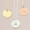 Personalised Hand-Stamped Disc Pendant Necklace -Jellycat Christmas Store personalised hand stamped disc pendant necklace 4x3a6220 900x900 1