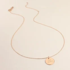 Personalised Hand-Stamped Disc Pendant Necklace -Jellycat Christmas Store personalised hand stamped disc pendant necklace 4x3a6276 900x900 1