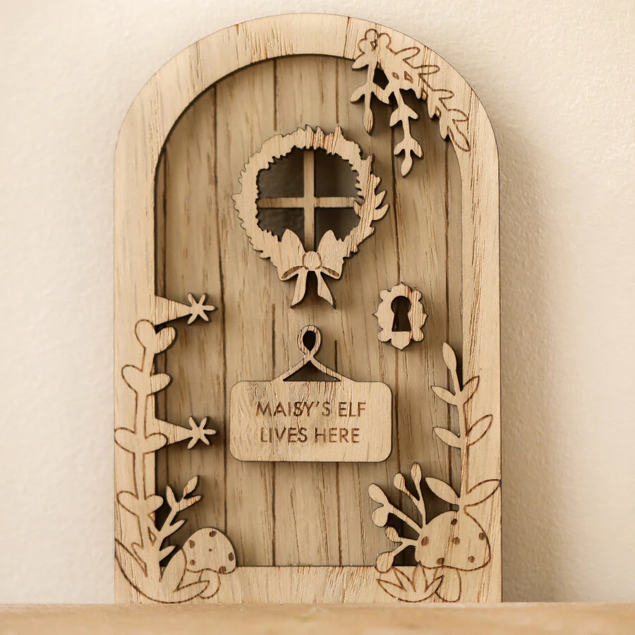 Personalised Handmade Wooden Elf Door 3 Personalised Handmade Wooden Elf Door