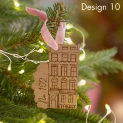 Personalised Wooden House Decoration -Jellycat Christmas Store personalised house decorations group shot 4 900x900 1