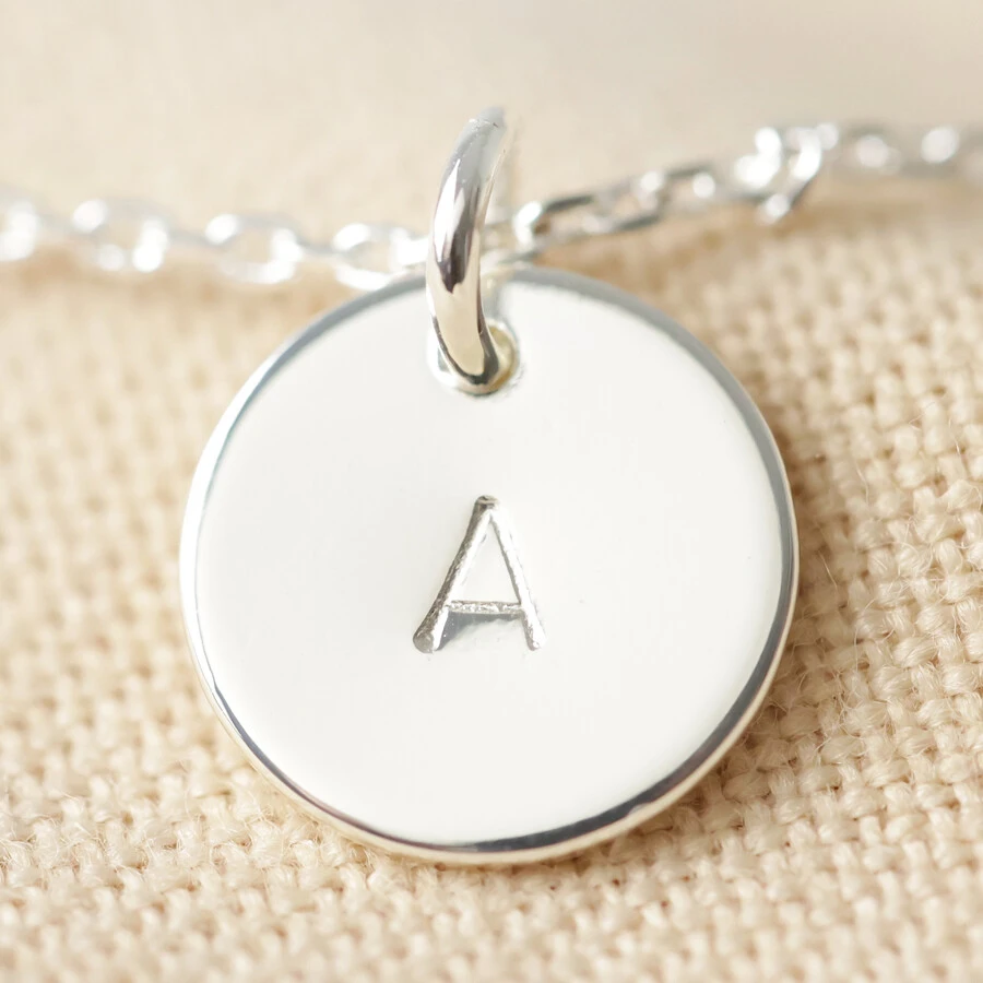 Personalised Disc Charm Initial Necklace 10 Personalised Disc Charm Initial Necklace - Image 8