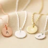 Personalised Disc Charm Initial Necklace -Jellycat Christmas Store personalised initial disc charm necklace 4x3a3770 copy 900x900 1