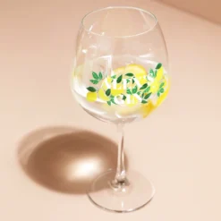 Personalised Lemons Balloon Gin Glass