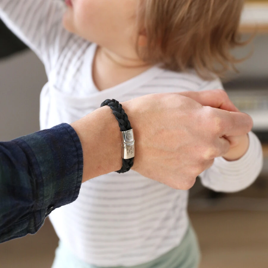 Men's Personalised Thick Woven Leather Bracelet 8 Men's Personalised Thick Woven Leather Bracelet - Image 6