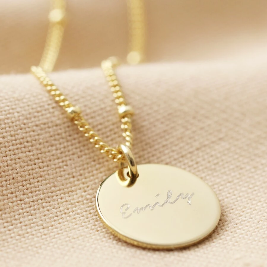 Personalised Name Sterling Silver Disc Necklace 6 Personalised Name Sterling Silver Disc Necklace - Image 4
