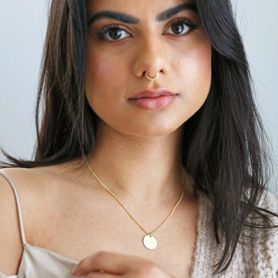 Personalised Name Sterling Silver Disc Necklace 9 Personalised Name Sterling Silver Disc Necklace - Image 7