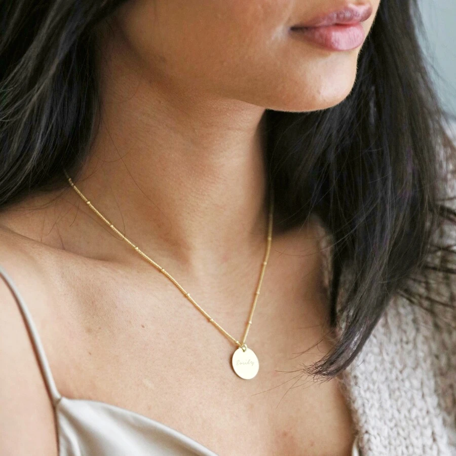 Personalised Name Sterling Silver Disc Necklace 10 Personalised Name Sterling Silver Disc Necklace - Image 8