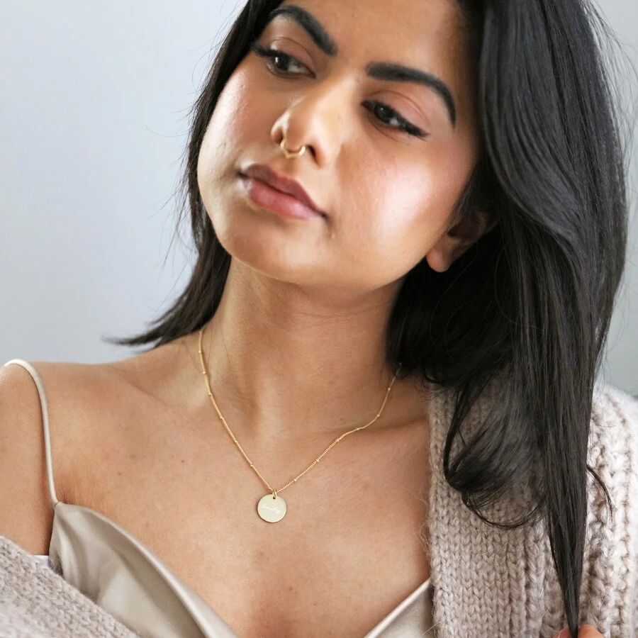 Personalised Name Sterling Silver Disc Necklace 11 Personalised Name Sterling Silver Disc Necklace - Image 9