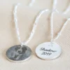 Personalised Pet Photo Sterling Silver Disc Necklace