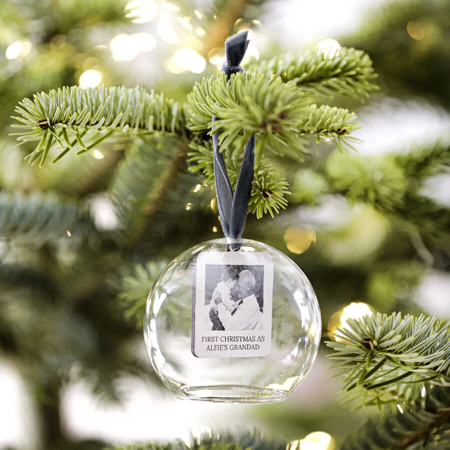 Personalised Photo Glass Dome Bauble 3 Personalised Photo Glass Dome Bauble