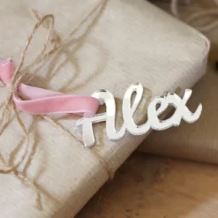 Personalised Set Of 3 Acrylic Name Gift Tags -Jellycat Christmas Store personalised set of three acrylic name gift tags 0v8a4548 900x900 1