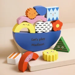 Personalised Shapes Wooden Balance Game