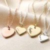 Personalised Sterling Silver Heart Charm Necklace -Jellycat Christmas Store personalised sterling silver heart necklace 4x3a0140 900x900 1