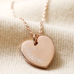 Personalised Sterling Silver Heart Charm Necklace -Jellycat Christmas Store personalised sterling silver heart necklace 4x3a0144 900x900 1