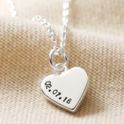 Personalised Sterling Silver Heart Charm Necklace -Jellycat Christmas Store personalised sterling silver heart necklace 4x3a0149 900x900 1