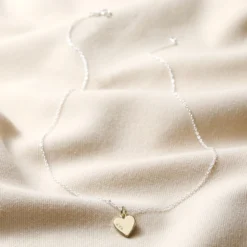 Personalised Sterling Silver Heart Charm Necklace -Jellycat Christmas Store personalised sterling silver heart necklace 4x3a0154 900x900 1