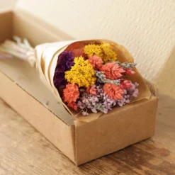 Rainbow Brights Dried Flower Posy Bouquet Letterbox Gift