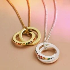 Rainbow Pride Eternity Pendant Necklace In Silver -Jellycat Christmas Store rainbow pride eternity pendant necklace 4x3a9484 2 900x900 1