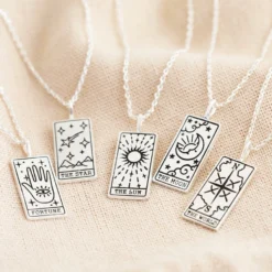 Silver The Moon Tarot Card Pendant Necklace 17 Silver The Moon Tarot Card Pendant Necklace -Jellycat Christmas Store silver tarot card pendant necklaces o21a1405 900x900 1