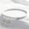 'Sisters' Meaningful Word Bangle In Silver -Jellycat Christmas Store sisters meaningful word bangle silver 4x3a0092 900x900 1