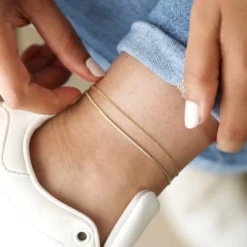 Stainless Steel Double Snake Chain Anklet In Gold -Jellycat Christmas Store stainless steel double snake chain anklet gold 4x3a8844 900x900 1