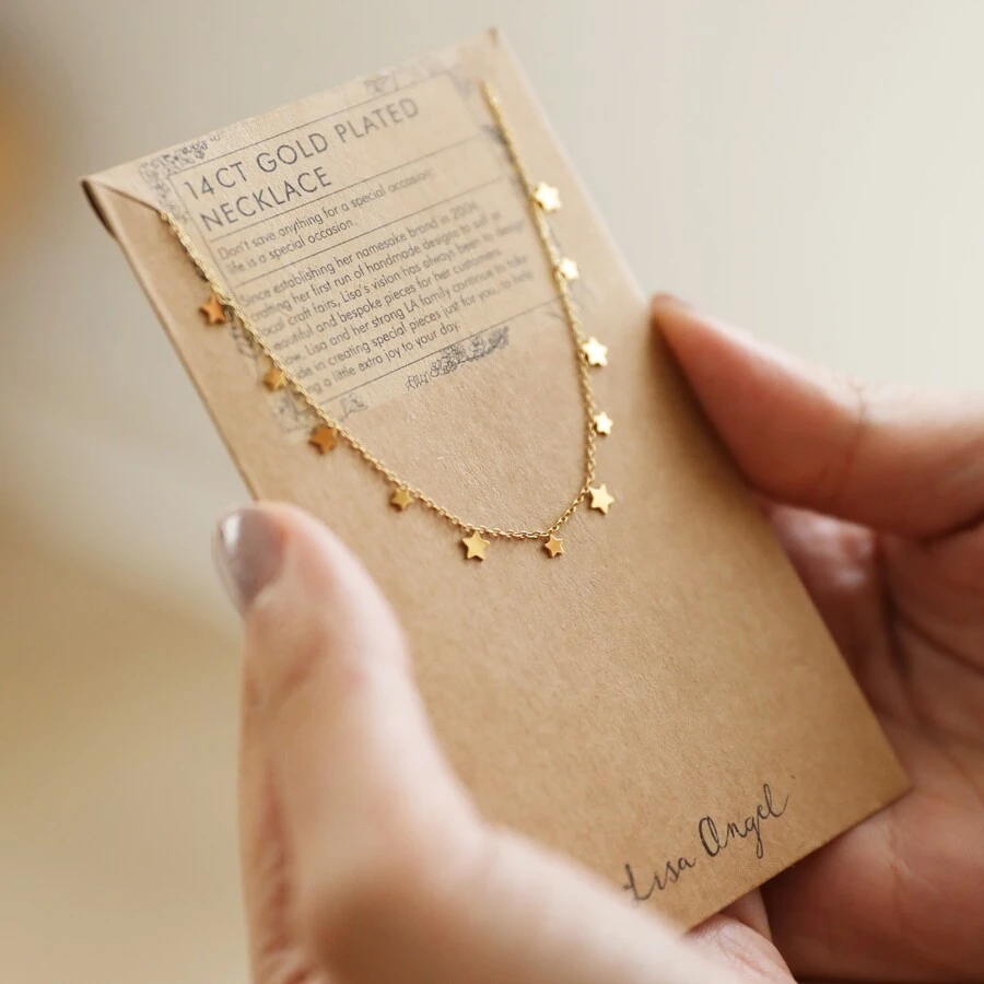 Stainless Steel Star Charm Necklace In Gold 9 Stainless Steel Star Charm Necklace In Gold - Image 7