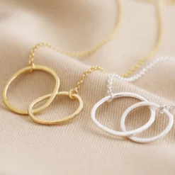 Sterling Silver Organic Shape Interlocking Hoop Necklace -Jellycat Christmas Store sterling silver organic shape interlocking hoop necklace 4x3a1133 1 900x900 1