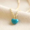 Tiny Teal Enamel Heart Necklace -Jellycat Christmas Store tiny teal enamel heart necklace 0v8a7585 900x900 1