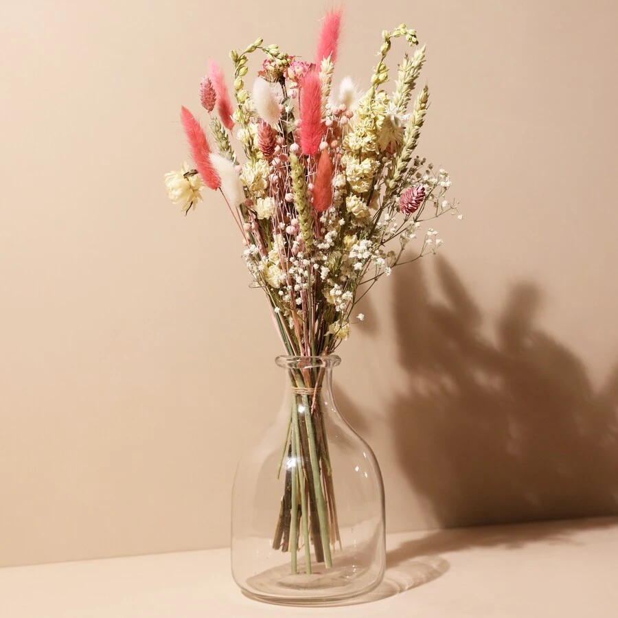 Vintage Pink Market Style Dried Flower Bouquet 3 Vintage Pink Market Style Dried Flower Bouquet