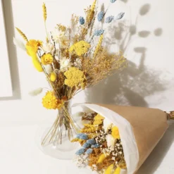 Yellow And Blue Dried Flower Bouquet -Jellycat Christmas Store yellow blue dried flower bouquet 4x3a2403 900x900 1